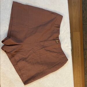 AND NOW THIS High-Waisted Brown Shorts